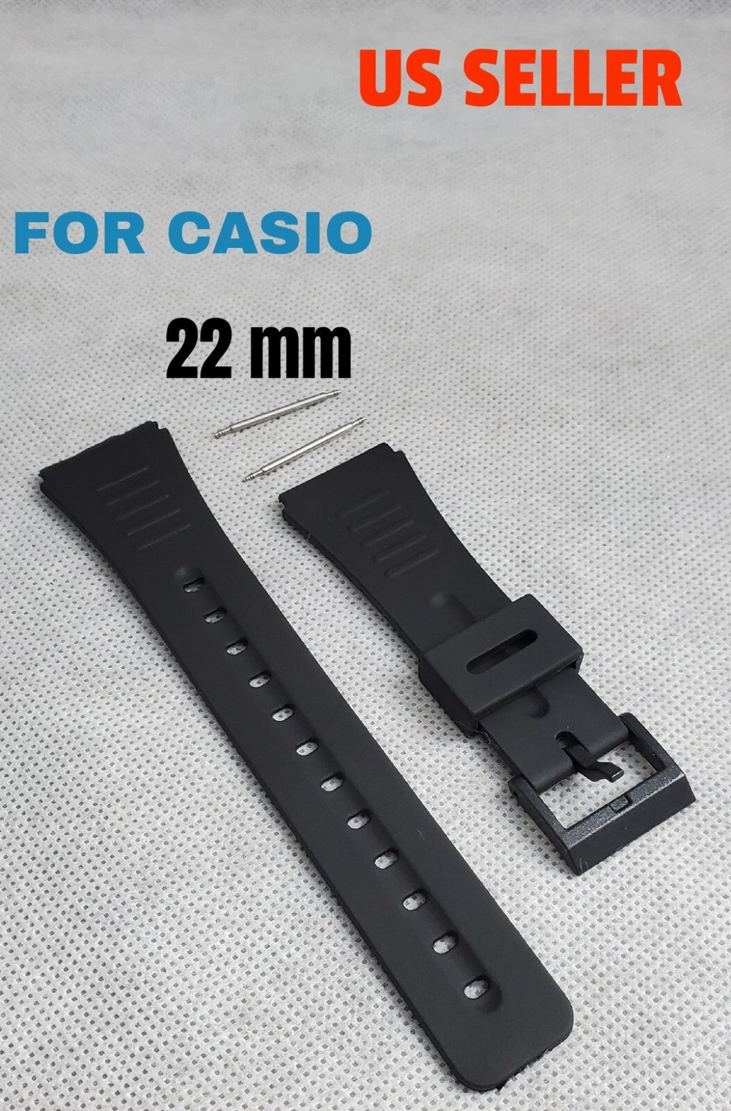 Rubber Watch Band for Casio DBC-62/DBC-61/DBX-102/DBC-80, 22mm — photo 1