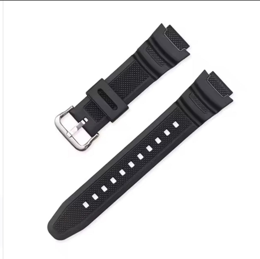Rubber Watch Band for Casio W-735H/SGW-400H/SGW-500H/MRW-200H/AE-1000W — photo 1
