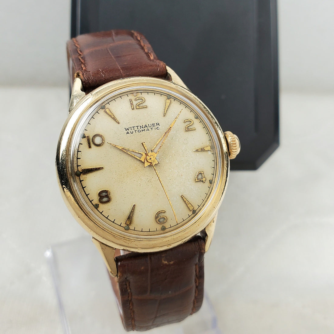 Wittnauer Automatic Classic Gold/brown Patina 34MM Men's Watch — Pre-Owned, photo 1