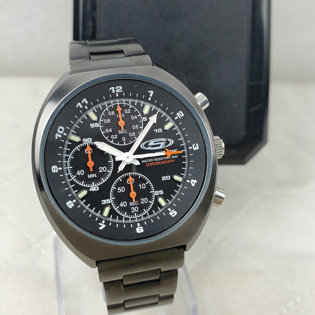 Structure Chronograph TOP GUN Black Military Field WR 50M Men's Watch — Pre-Owned, photo 1