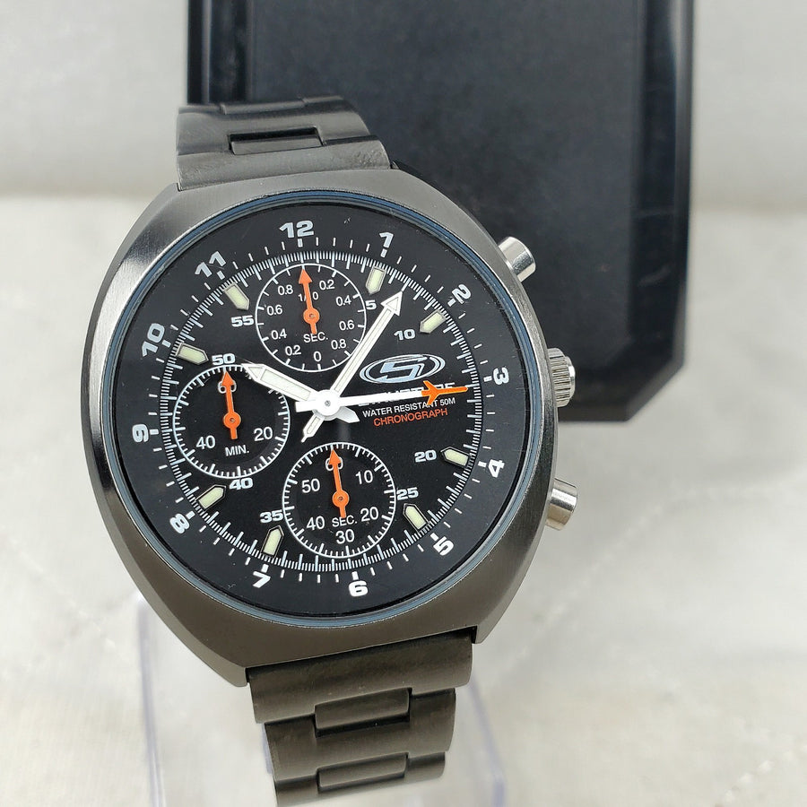 Structure Chronograph TOP GUN Black Military Field WR 50M Men's Watch — Pre-Owned, photo 1