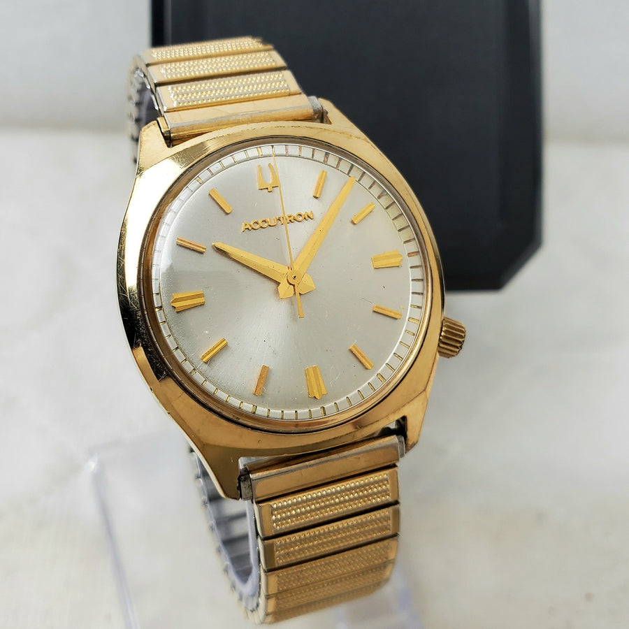 Bulova Accutron Tuning Fork Gold Tone Classic Men's Watch — Pre-Owned, photo 1