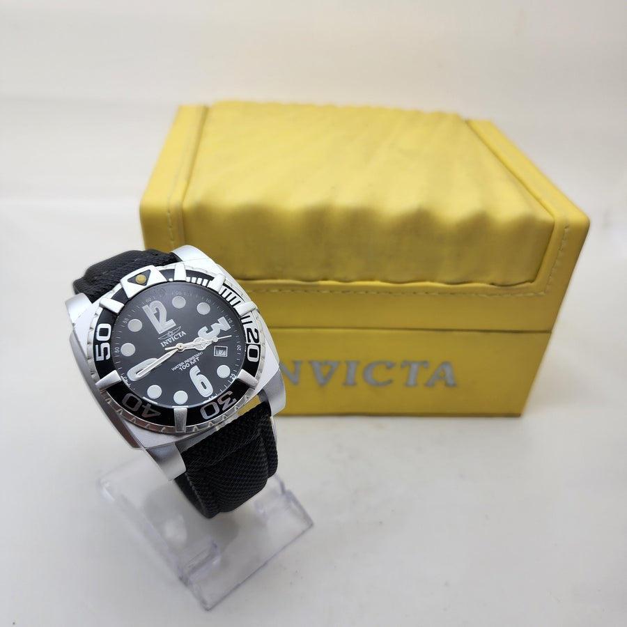 Invicta NO.2025 Date Aluminium Date Black WR 100M Men's Analog Watch — Pre-Owned, photo 1
