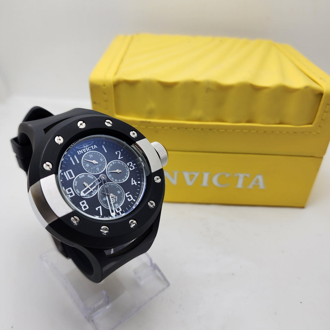 Invicta S1 Rally 17384 Black WR 100M Day-date Multi-function Men's Watch — Pre-Owned, photo 1