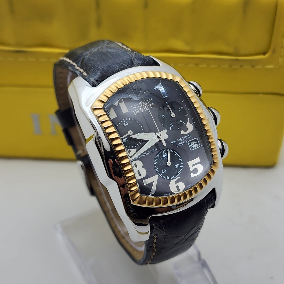 Invicta Lupah 2499 Swiss Mov't Date WR 100M Chronograph Men's Watch — Pre-Owned, photo 1