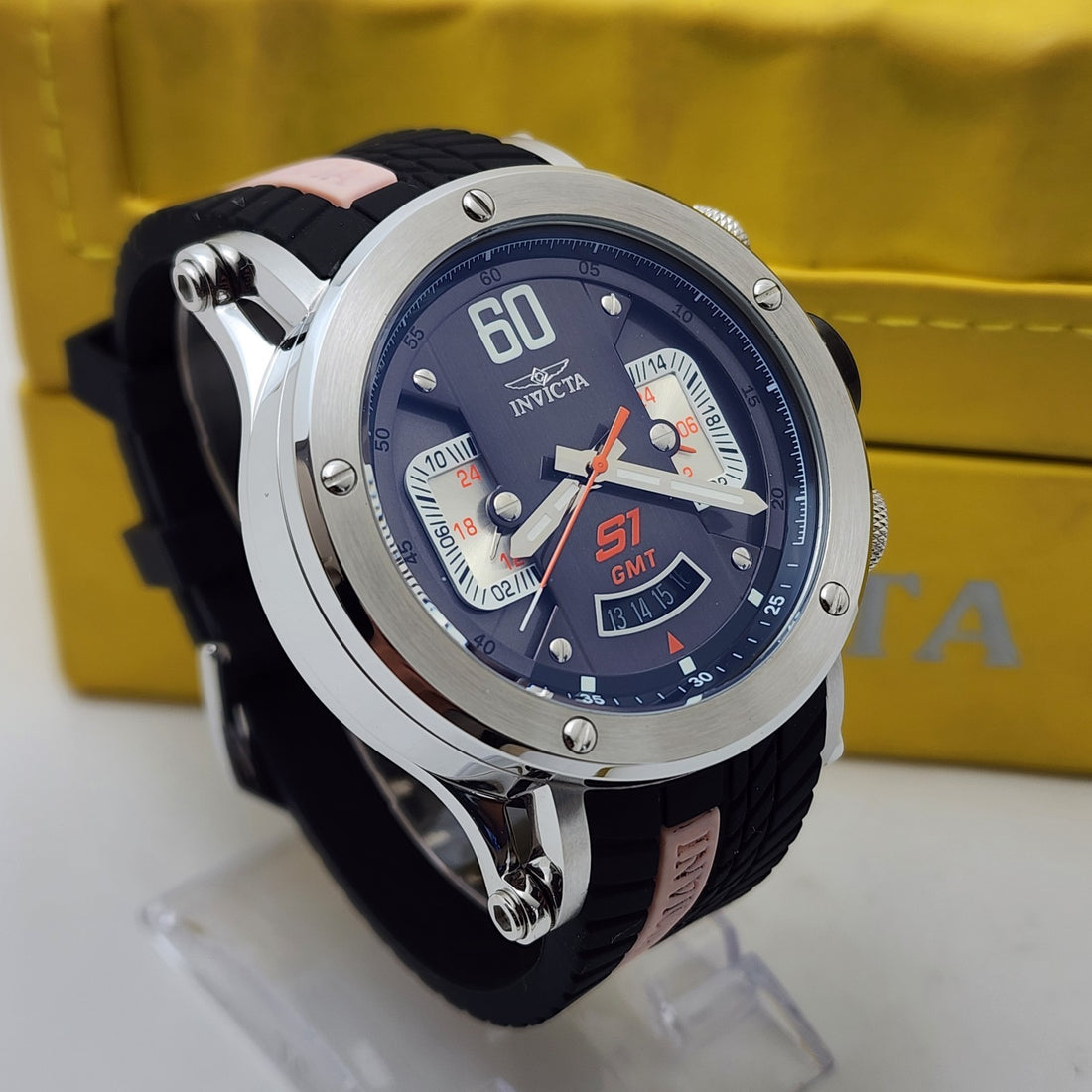 Invicta S1 Rally Going the Distance GMT 21507 Japan Mov't WR 100M Men's Watch — Pre-Owned, photo 1