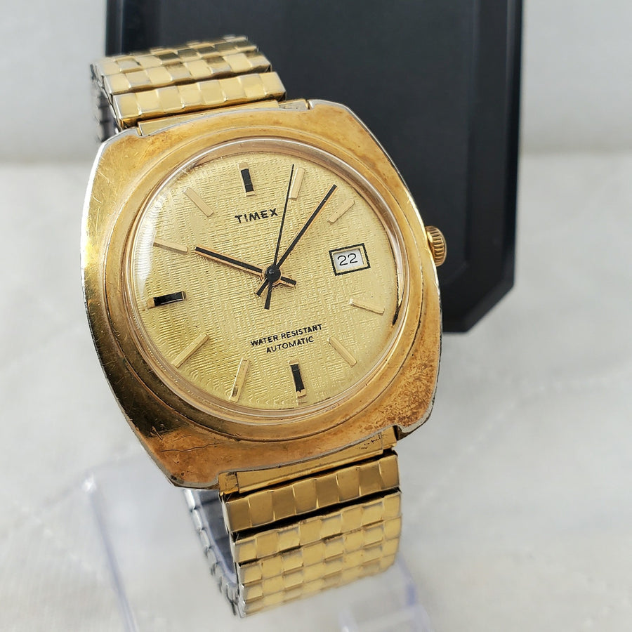Timex Automatic 46761 03275 Gold Tone Date Self-wind Men's Watch — Pre-Owned, photo 1