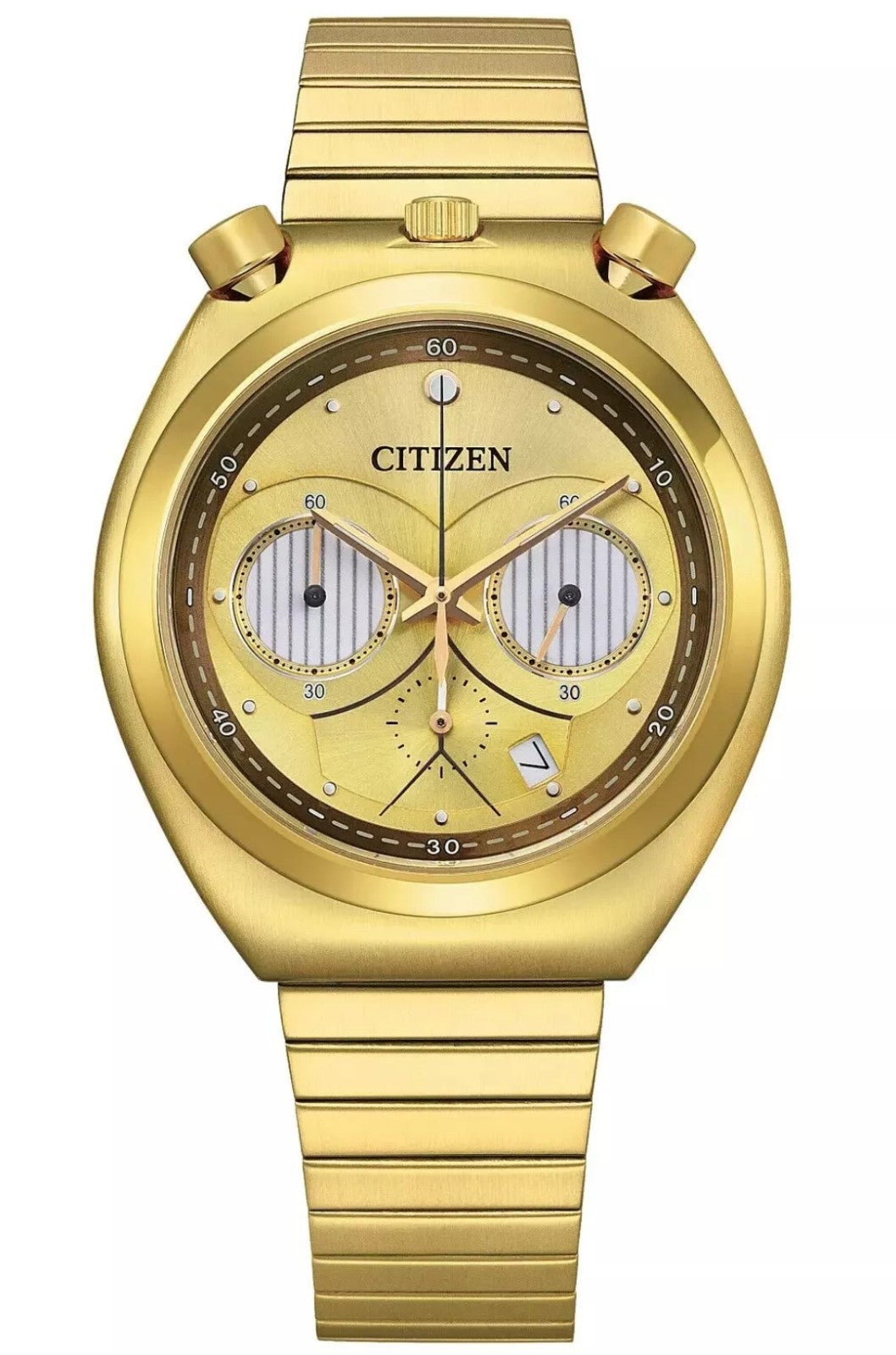 Citizen Star Wars C-3PO AN3662-51W 38MM Chronograph Gold Tone Men's Watch NIB — Pre-Owned, photo 1