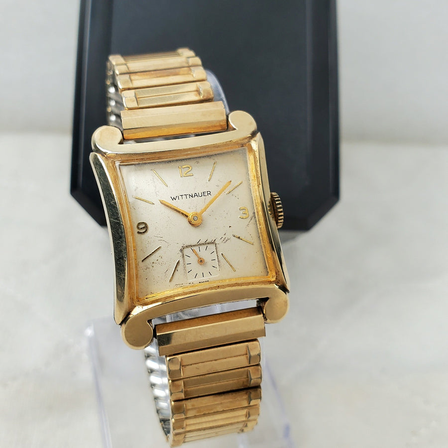Wittnauer Swiss Handwind Square 10K Gold Filled Bezel Men's Watch — Pre-Owned, photo 1