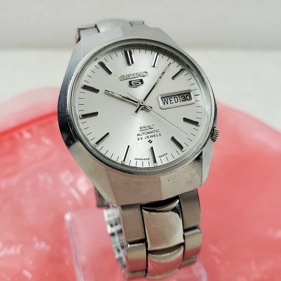 Seiko 5 DX Automatic 23 Jewels Japan Silver Day/date Men's Watch — Pre-Owned, photo 1