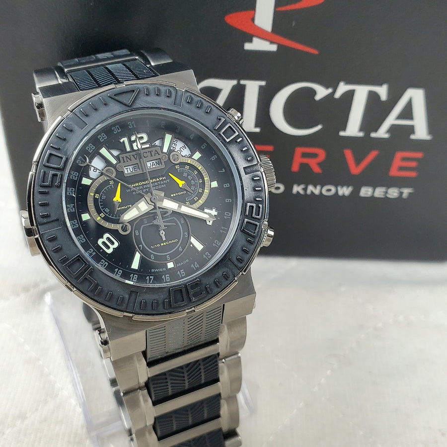 Invicta Reserve 6782 Chronograph Swiss Made Perpetual Calendar Black Men's Watch — Pre-Owned, photo 1