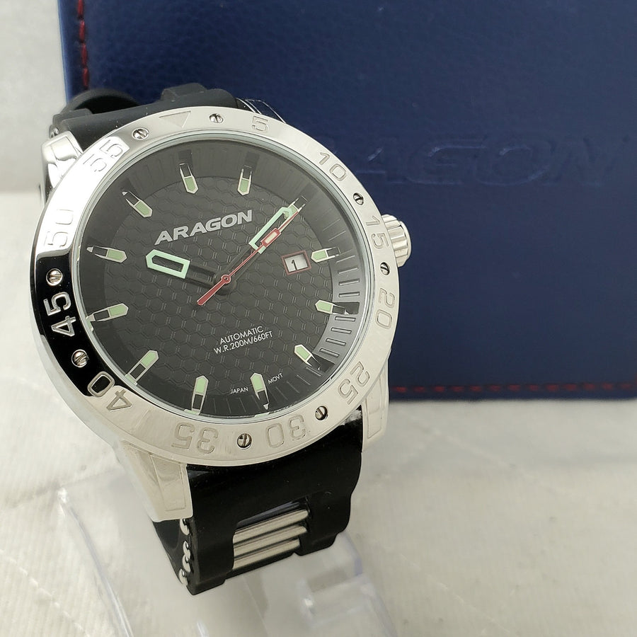 Aragon Sports Professional Automatic A302 Black Diver 200M Men's Watch — Pre-Owned, photo 1