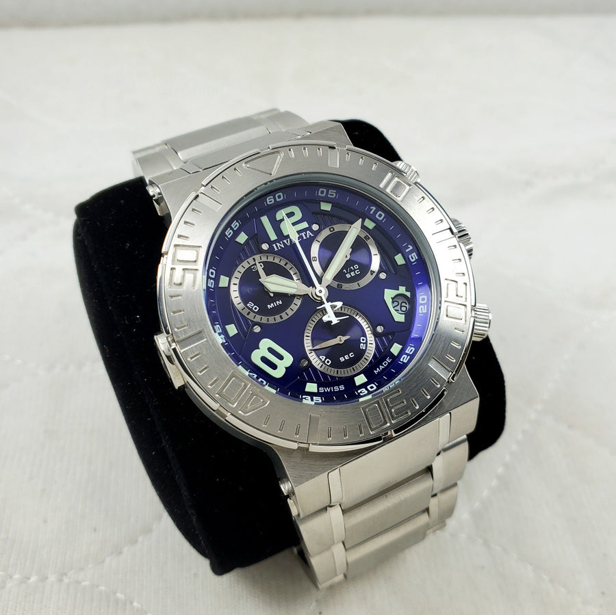 Invicta Reserve Ocean Reef 6147 Swiss Made Blue Chronograph Date Men's Watch — Pre-Owned, photo 1