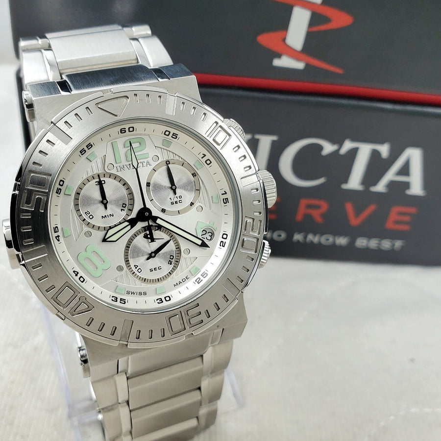 Invicta Reserve Ocean Reef 6146 Swiss Made White Chronograph Men's Watch — Pre-Owned, photo 1