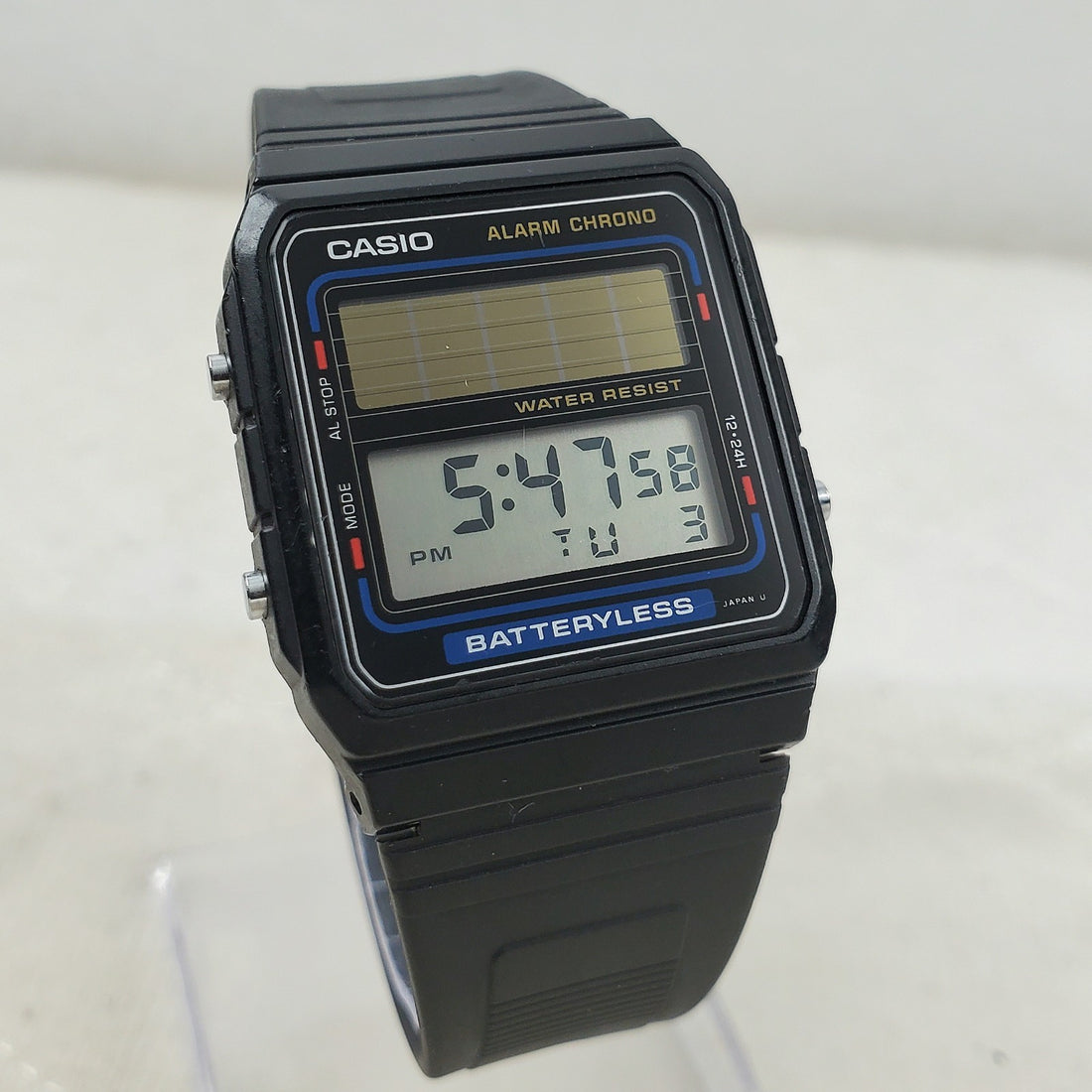 Casio Batteryless FB-90W Alarm Chrono Tough Solar Mens Watch — Pre-Owned