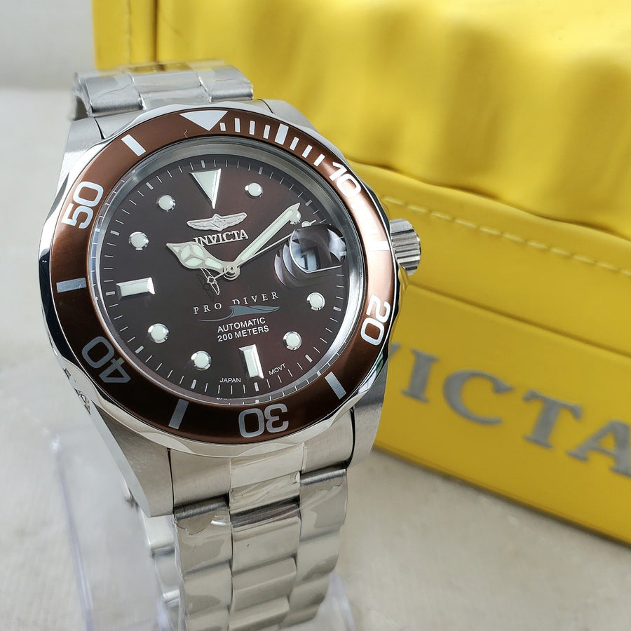 Invicta PRO Diver 43 4606 Automatic Diver WR 200M Japan Mov't Brown Men's Watch — Pre-Owned, photo 1
