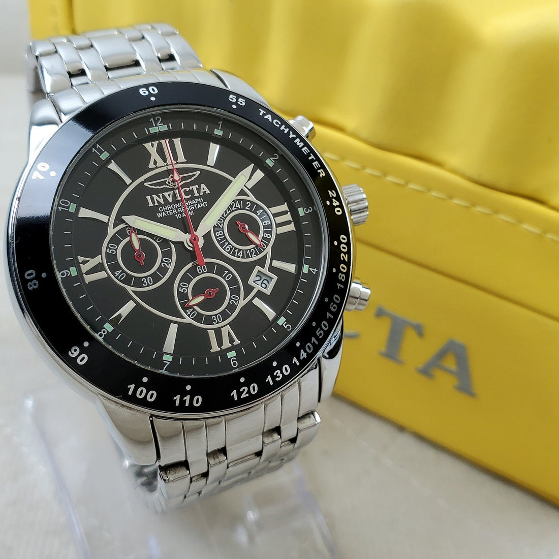 Invicta 5086 II Collection Sports Chronograph 24-HOUR Black Quartz Men's Watch — Pre-Owned, photo 1