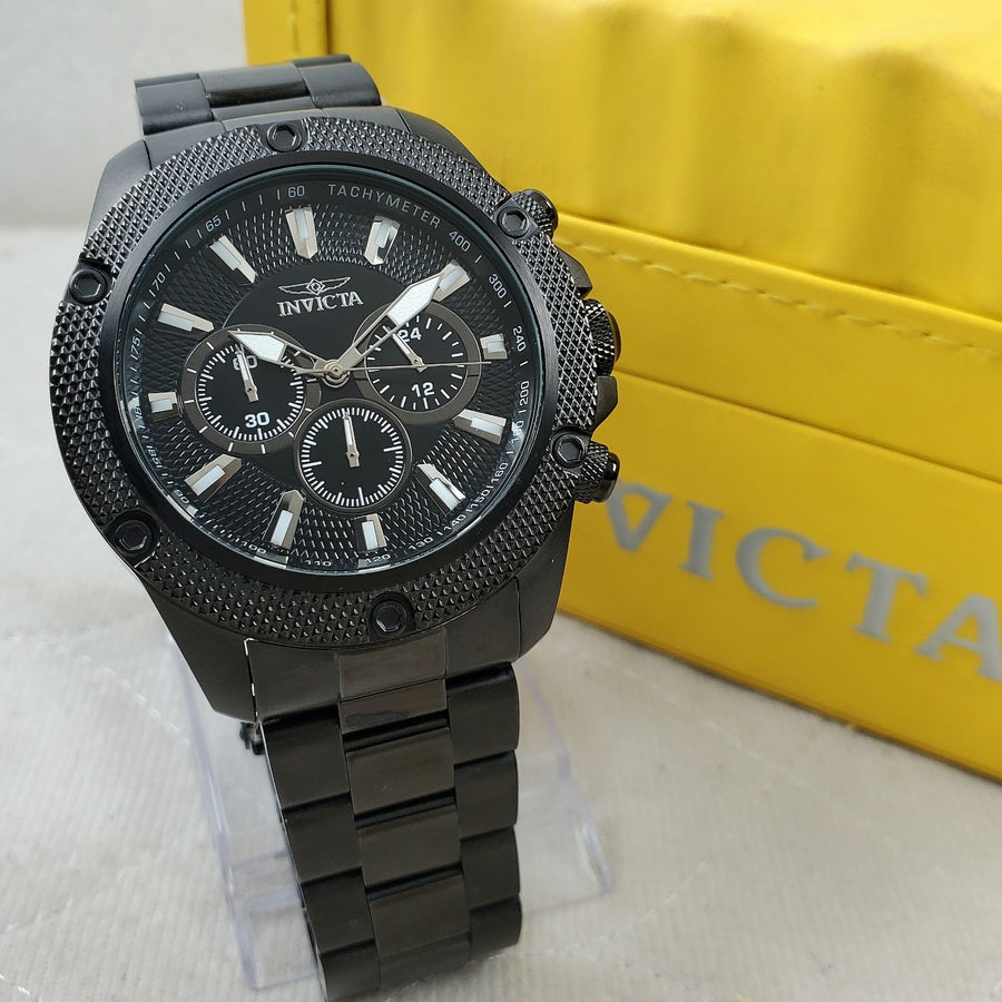 Invicta PRO Diver 22722 Japan Chronograph Black Tachymeter Men's Watch — Pre-Owned, photo 1