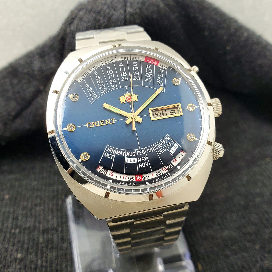 Orient College Multi Year Calendar Automatic Blue Japanese Mov't Watch — Pre-Owned
