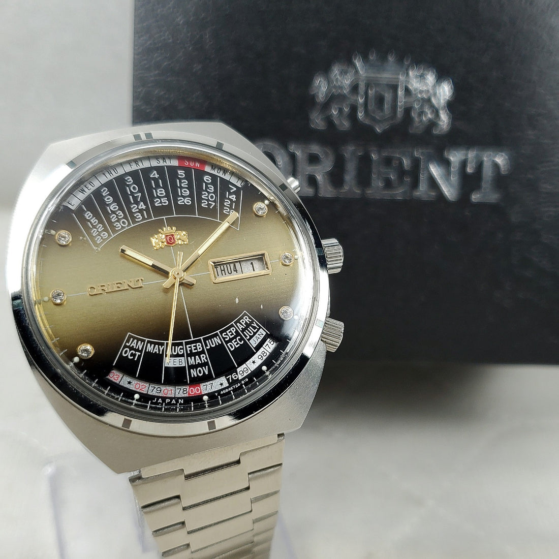 Orient College Multi Year Calendar Automatic Brown Japanese Mov't Watch — Pre-Owned