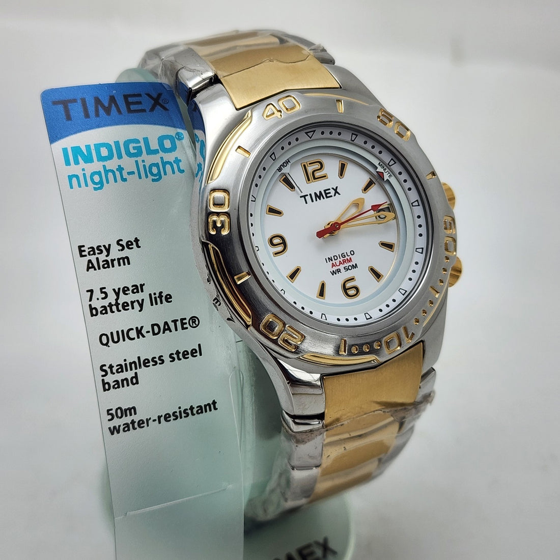 Timex T29981 Indiglo Easy Set Alarm Quick Date WR 50M Analog Men's Watch — Pre-Owned, photo 1