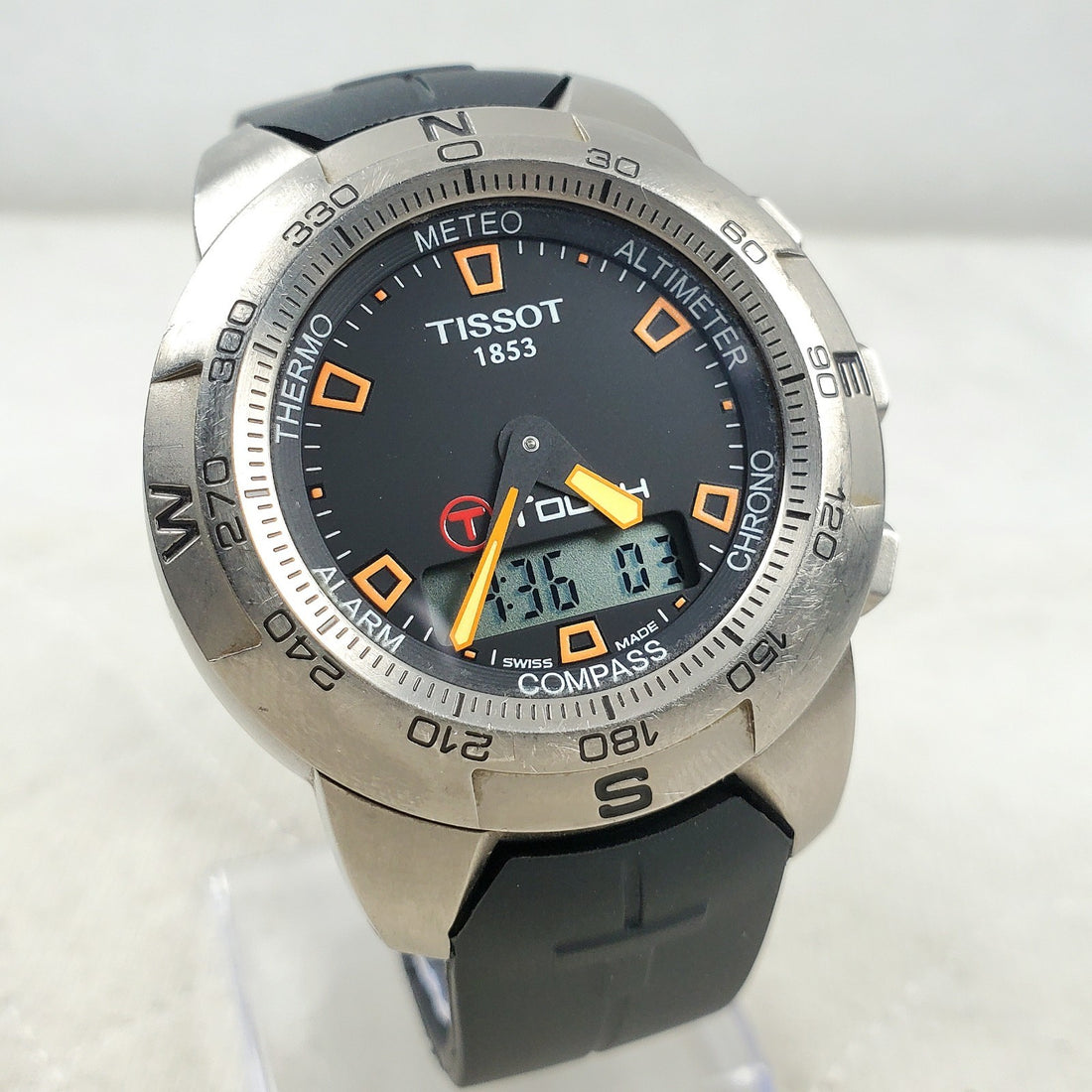 Tissot T-touch Z253/353 Titanium Ana-digi Altimeter Men's Watch Smart Watch — Pre-Owned