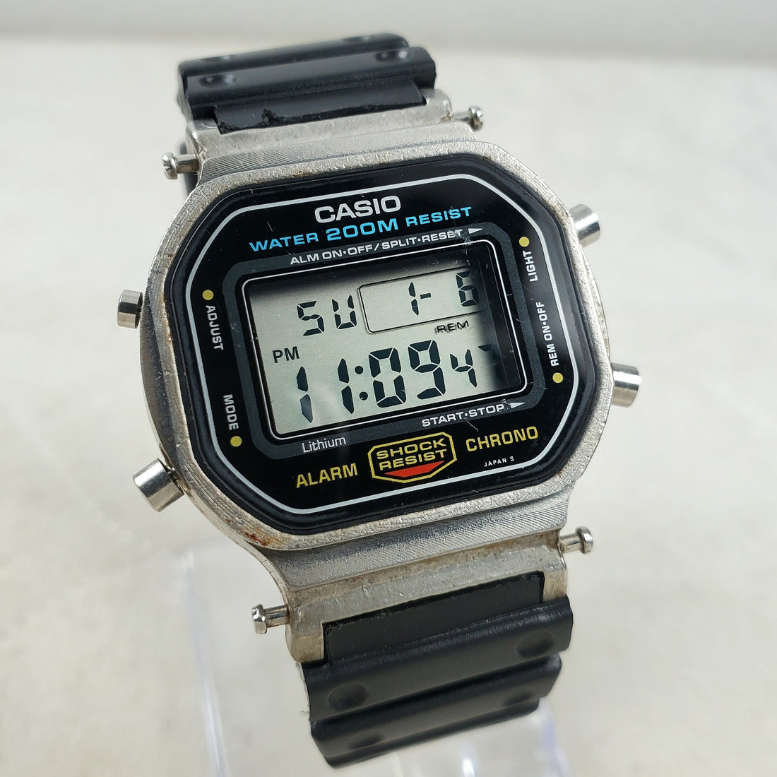Casio G-shock DW-5600 (691) Alarm Chronograph Black Japan Men's Watch — Pre-Owned