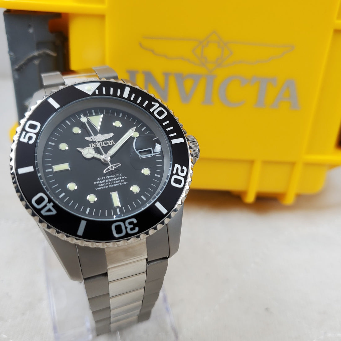Invicta PRO Diver Automatic 0420 Titanium Professional Black/gray Men's Watch — Pre-Owned, photo 1