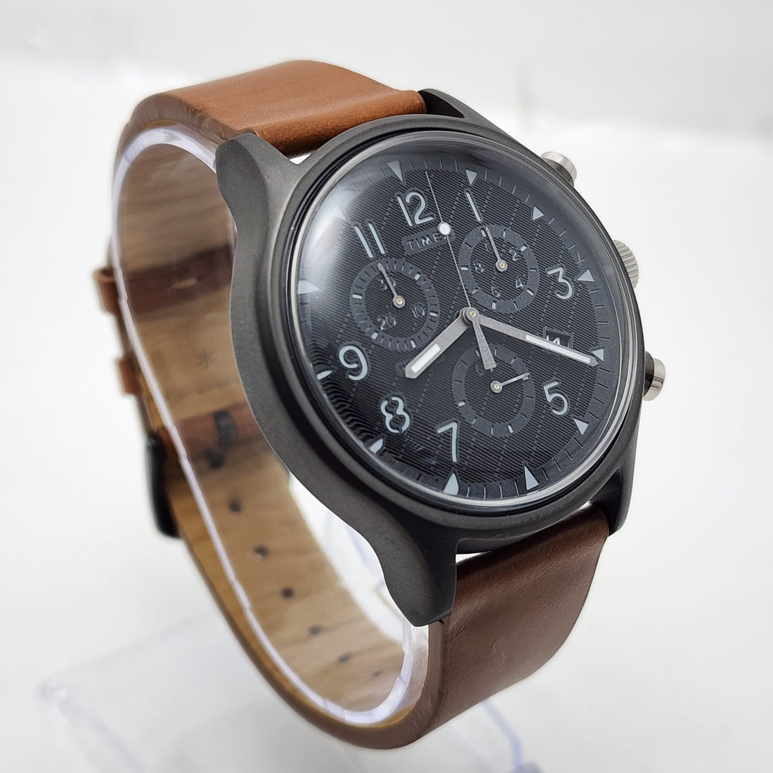Timex MK1 Supernova Chronograph TW2T29500 Black/brown Military Field Men's Watch — Pre-Owned