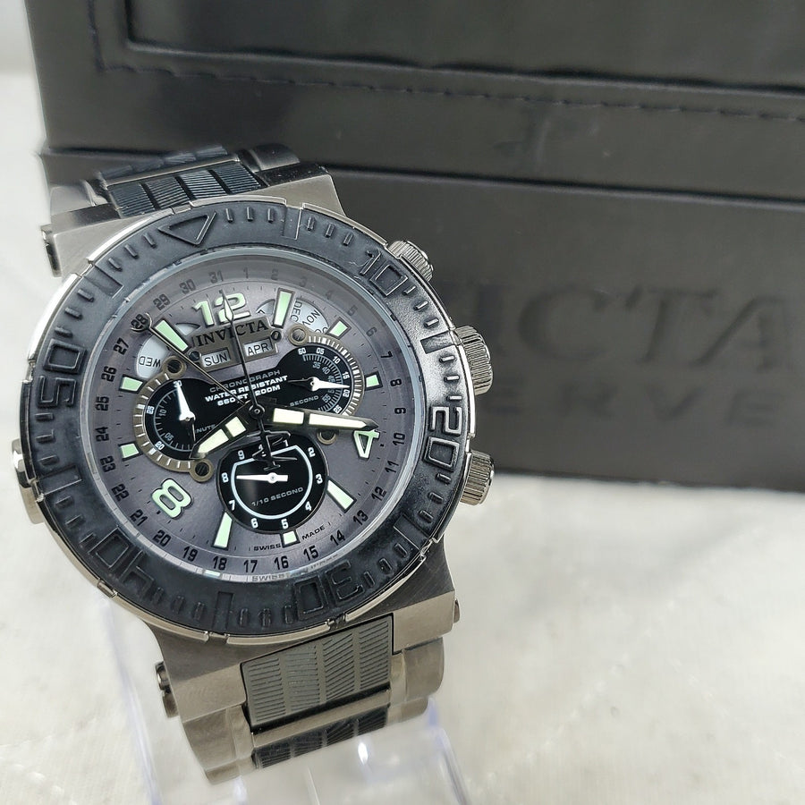 Invicta Reserve 6783 Chronograph Swiss Made Diver Black 200M Men's Watch — Pre-Owned, photo 1
