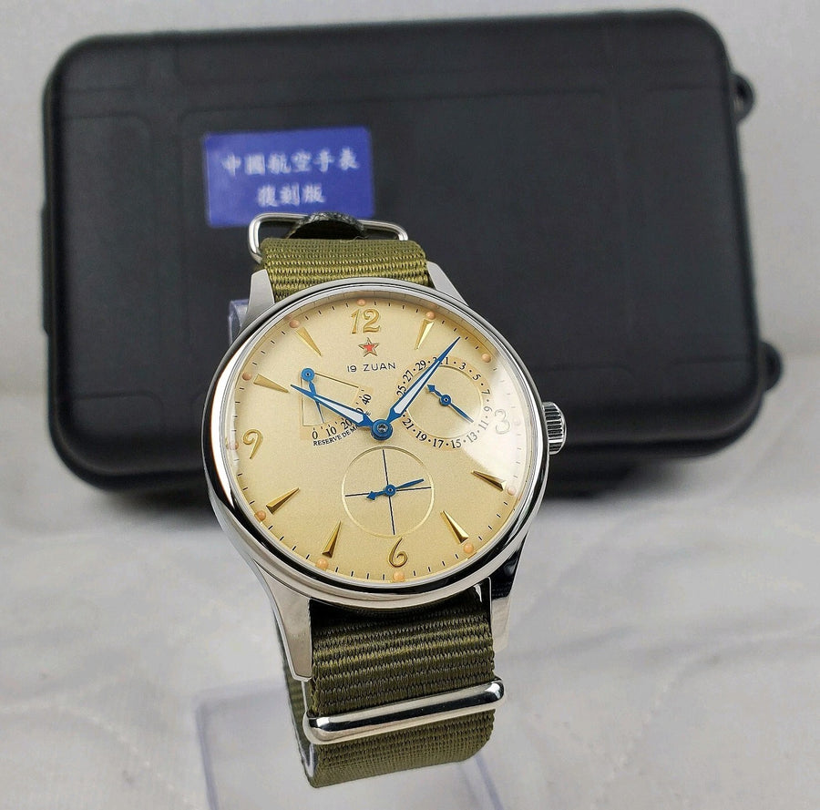 19 Zuan 1963 Automatic Men's Pilot Watch Sapphire Crystal Power Reserve — Pre-Owned