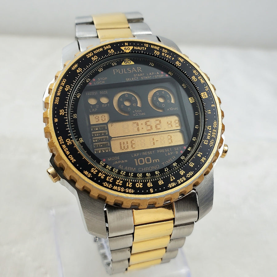 Pulsar by Seiko W358-5A00 Digital Alarm Chrono Men's Watch — Pre-Owned