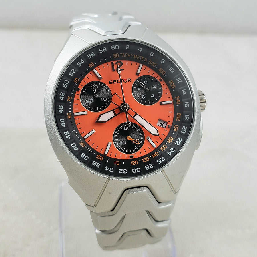 Sector 185 3253985045 Chronograph Tachymeter Orange Aluminum Quartz Men's Watch — Pre-Owned, photo 1