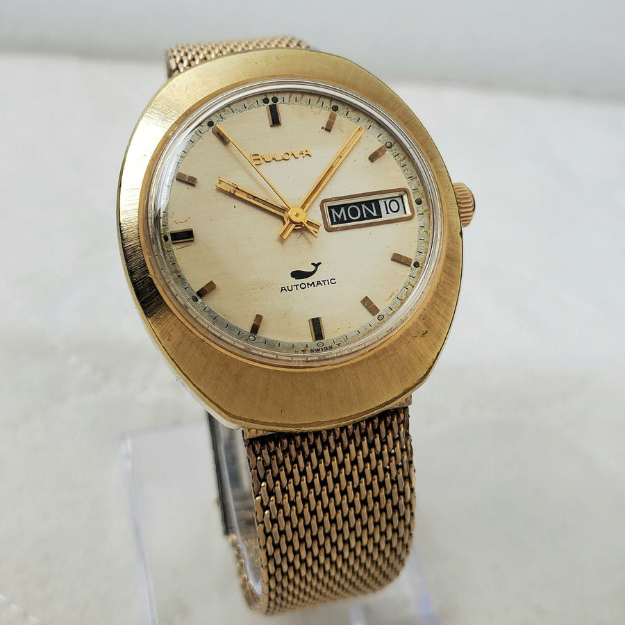 Bulova SEA King Automatic 10K Gold Day/date Men's Watch — Pre-Owned, photo 1