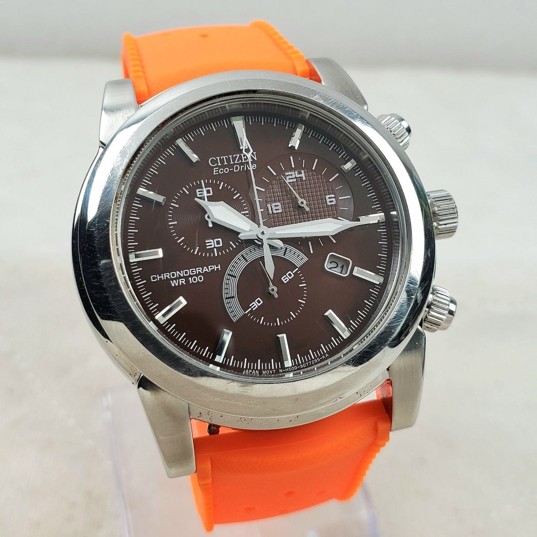 Citizen Eco-drive Chronograph H500-S049628 Brown 24-HOUR 41MM Men's Watch — Pre-Owned, photo 1
