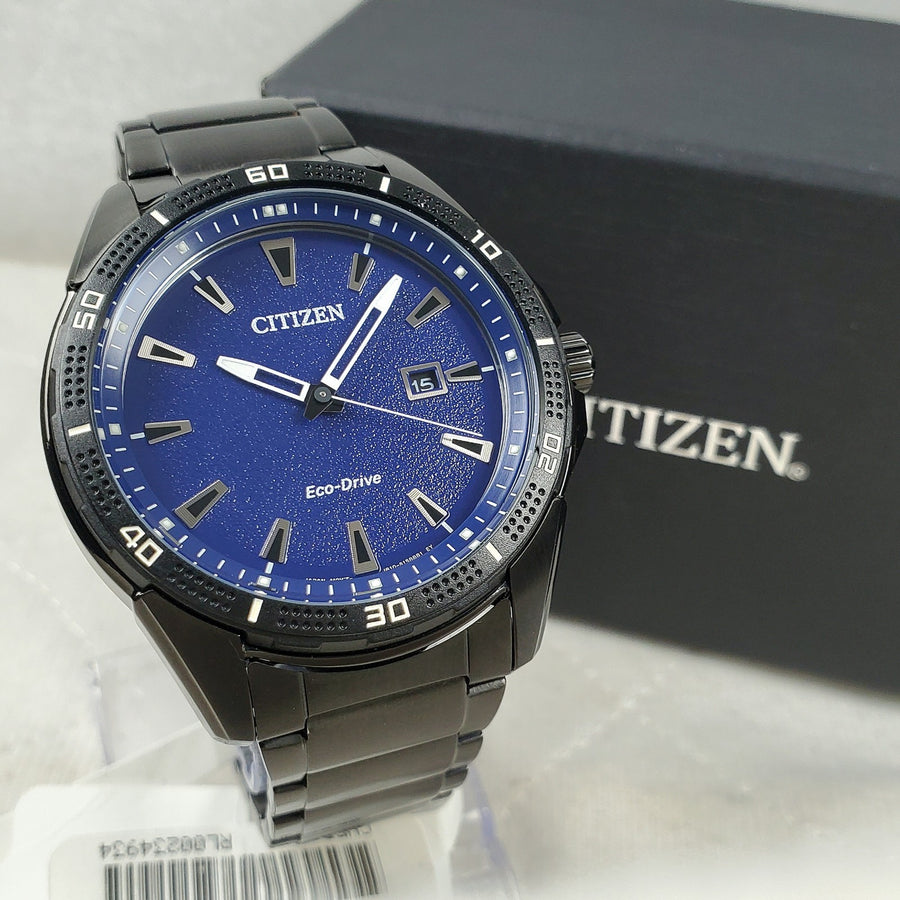 Citizen Eco-drive AW1585-55L Japan Mov't Calendar Blue Men's Watch NIB — Pre-Owned, photo 1