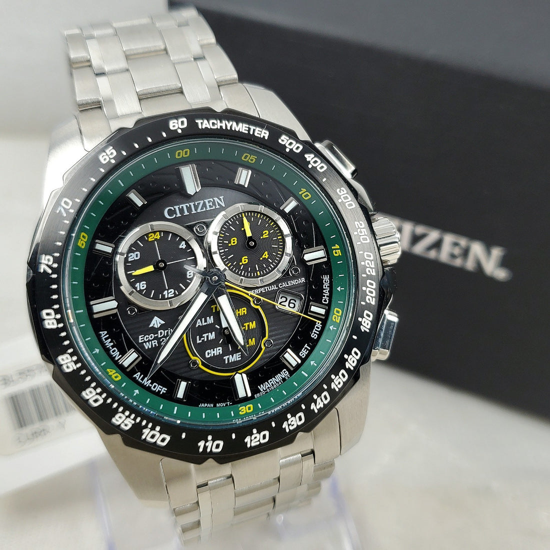 Citizen Eco-drive Perpetual Calendar BL5578-51E Tachymeter Men's Watch NIB — Pre-Owned, photo 1