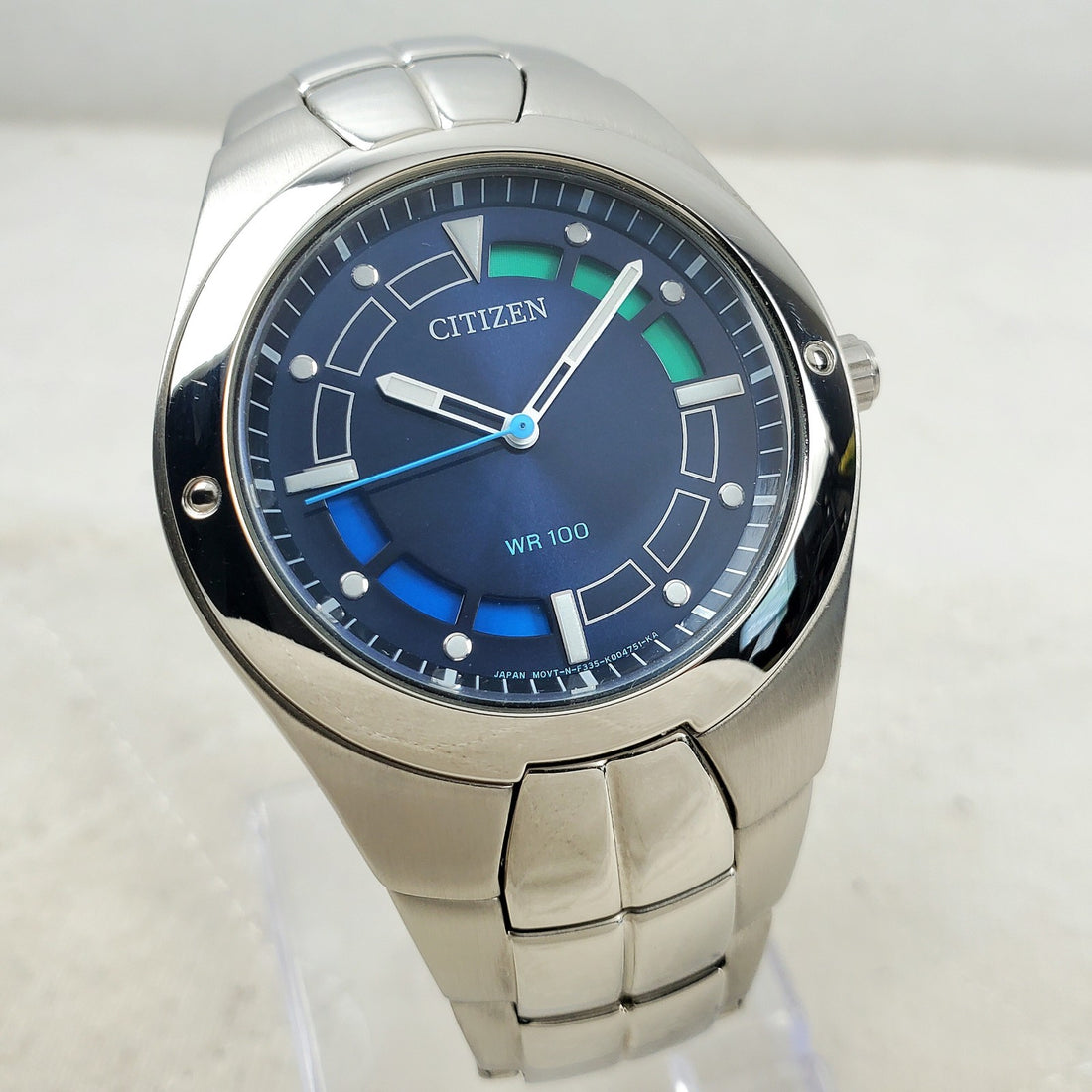 Citizen Quartz F335-K003024 WR 100M Blue Japan Mov't 40MM Men's Watch — Pre-Owned, photo 1