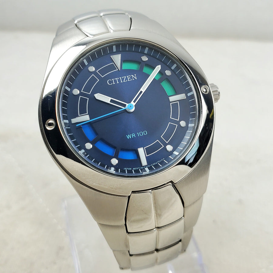Citizen Quartz F335-K003024 WR 100M Blue Japan Mov't 40MM Men's Watch — Pre-Owned, photo 1