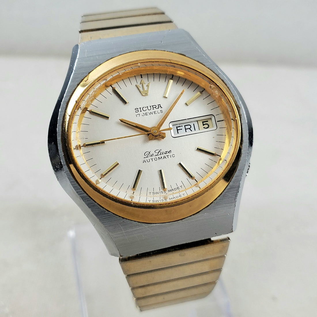 Sicura DE Luxe Automatic Day/date Swiss 17 Jewels 38MM Men's Watch — Pre-Owned, photo 1