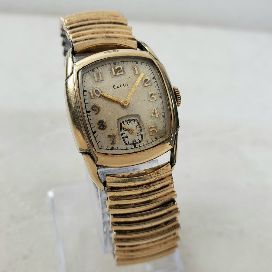 Elgin Tank Gold Tone Mechanical Handwind 25MM Watch — Pre-Owned, photo 1