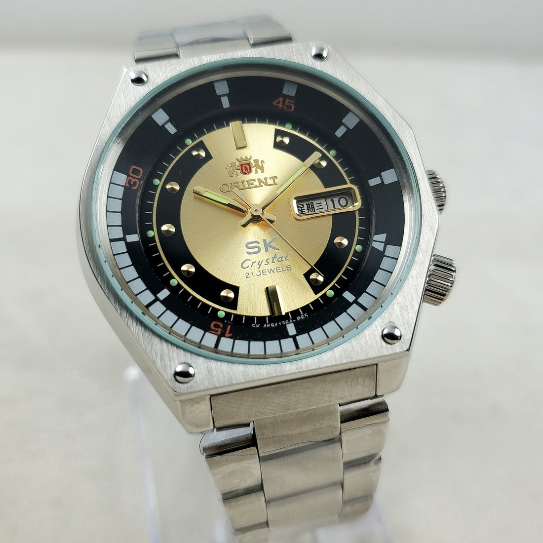 Orient SK Crystal 21 Jewels Japan Automatic Brown Men's Watch Refurbished — Pre-Owned, photo 1