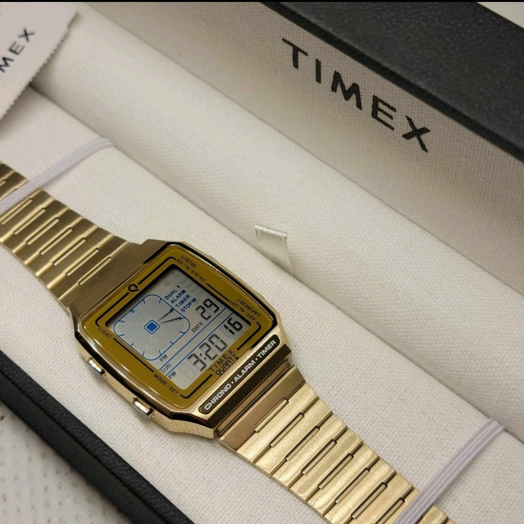 Timex Q Timex TW2U72500 Chrono Alarm Timer Dual Time WR 30M Men's Watch NIB — Pre-Owned, photo 1
