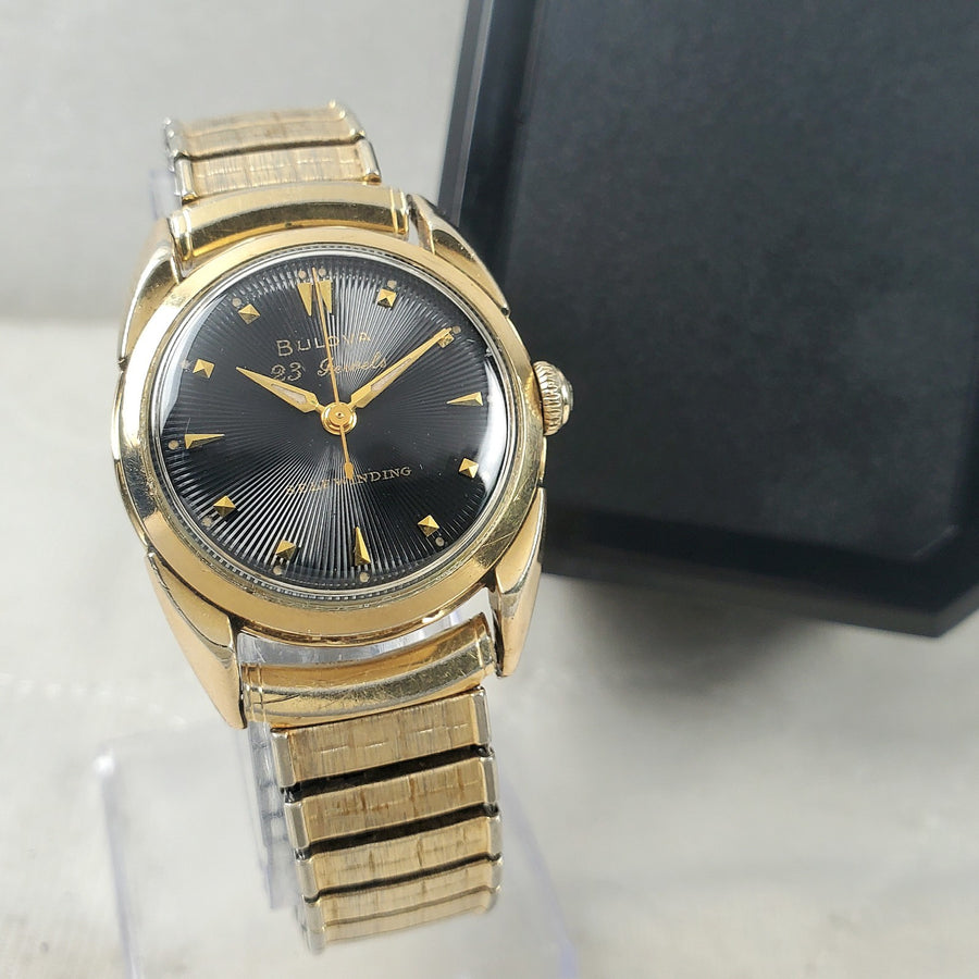 Bulova 23 Jewels Automatic Selfwinding Gold/black 30MM Watch — Pre-Owned, photo 1