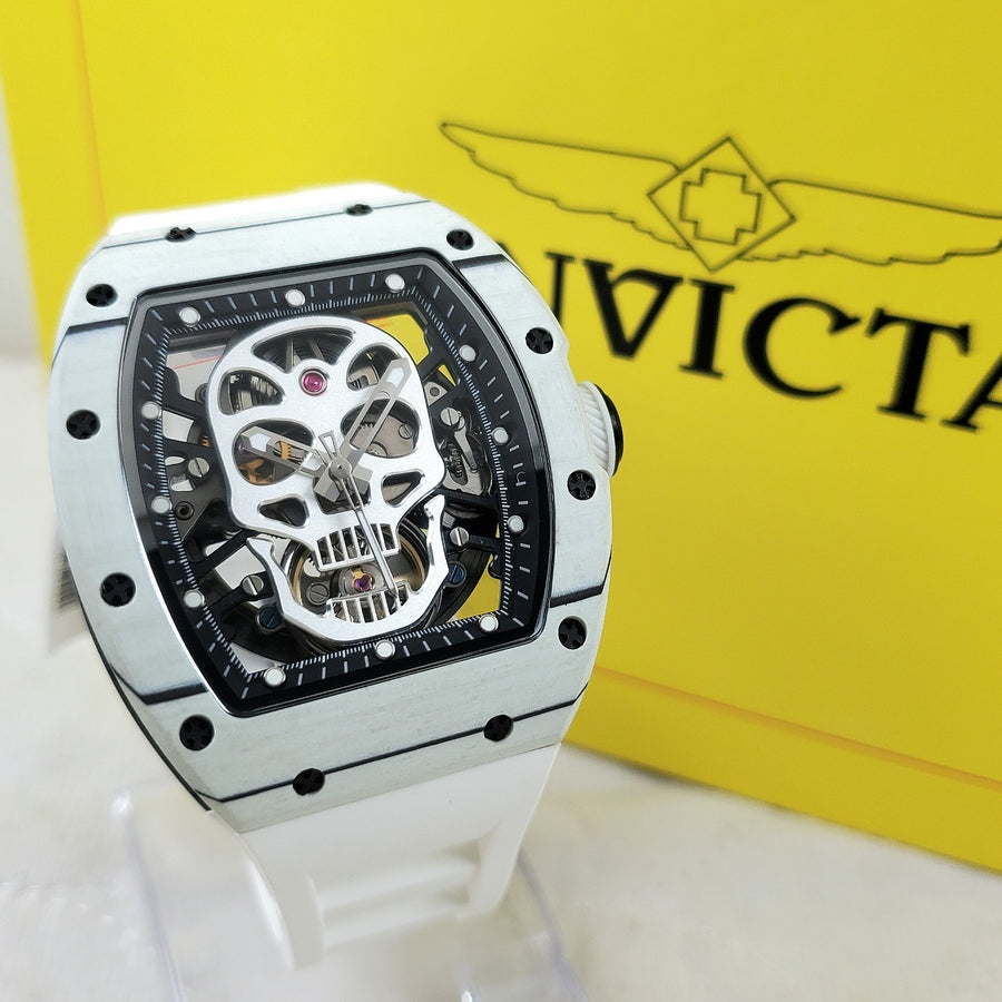 Invicta S1 Rally Skelton Skull 49026 Automatic White/black Men's Watch — Pre-Owned, photo 1