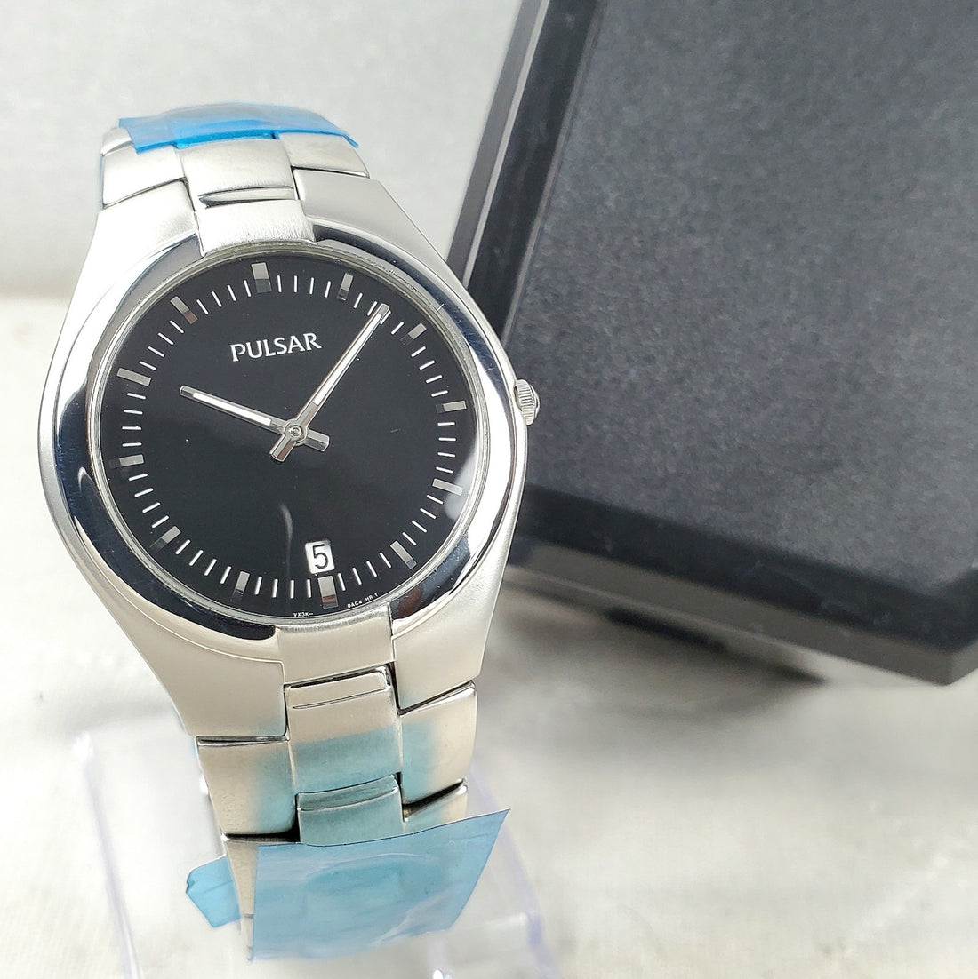 Pulsar by Seiko VX3K-0AB0 Japan Mov't Quartz Black Slim Men's Watch NOS — Pre-Owned, photo 1