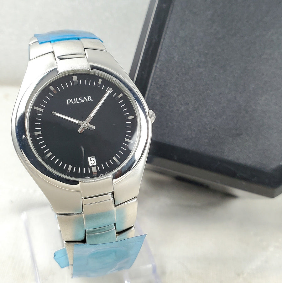 Pulsar by Seiko VX3K-0AB0 Japan Mov't Quartz Black Slim Men's Watch NOS — Pre-Owned, photo 1