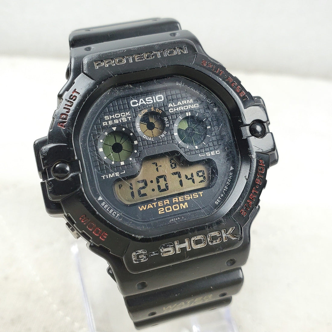 Casio G-shock Protection DW-5900 Triple Graph Black Alarm Chrono Men's Watch — Pre-Owned, photo 1