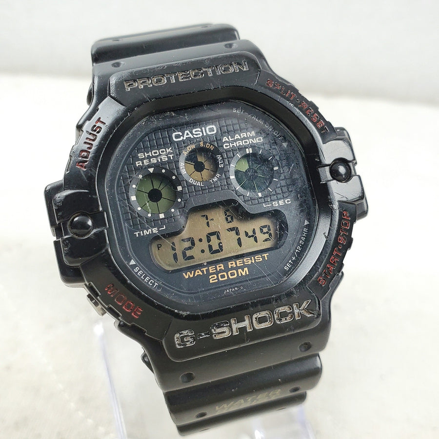 Casio G-shock Protection DW-5900 Triple Graph Black Alarm Chrono Men's Watch — Pre-Owned, photo 1