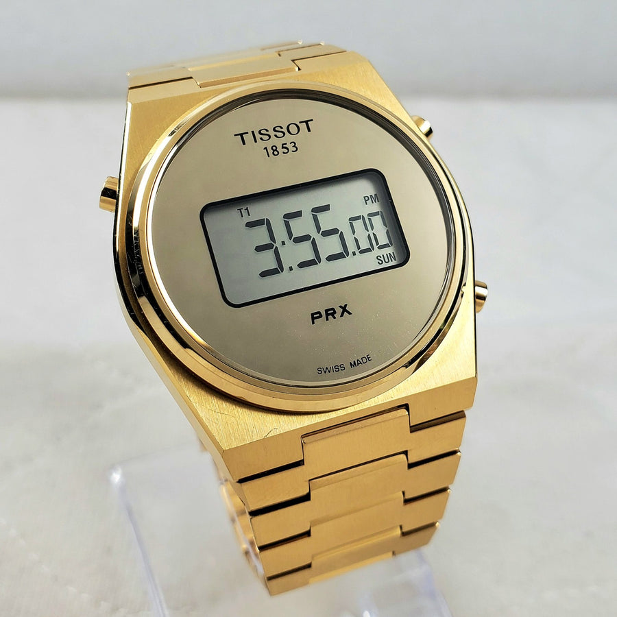 Tissot PRX Digital Swiss Made Gold Tone Alarm Chronograph 40MM Men's Watch — Pre-Owned, photo 1